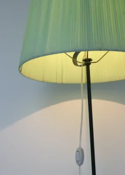 Discount Pamono Mid-Century Plissé Floor Lamp with Stand, 1950s