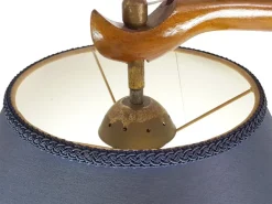 Best Pamono Mid-Century Rispal Style Floor Lamp in Curved Wood and Brass from Valzania, 1940s