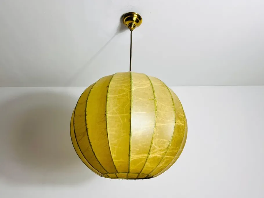 Online Pamono Mid-Century Round Cocoon Pendant Lamp by Achille Castiglioni, Italy, 1960s