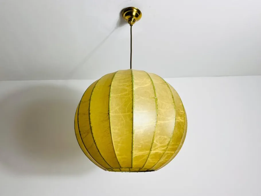 Online Pamono Mid-Century Round Cocoon Pendant Lamp by Achille Castiglioni, Italy, 1960s