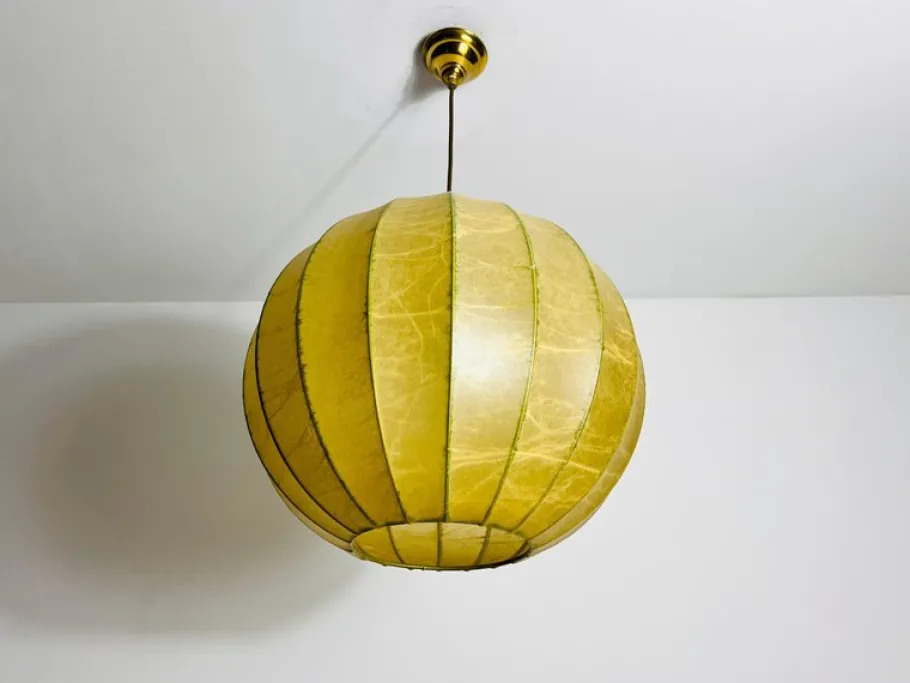 Online Pamono Mid-Century Round Cocoon Pendant Lamp by Achille Castiglioni, Italy, 1960s
