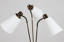 Pamono Mid-Century Scandinavian Floor Lamp in Brass and Teak by Josef Frank, 1960s