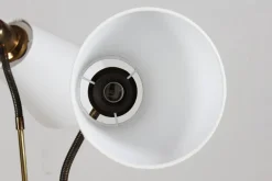 Pamono Mid-Century Scandinavian Floor Lamp in Brass and Teak by Josef Frank, 1960s