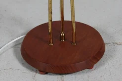 Pamono Mid-Century Scandinavian Floor Lamp in Brass and Teak by Josef Frank, 1960s