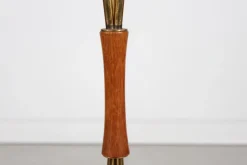 Pamono Mid-Century Scandinavian Floor Lamp in Brass and Teak by Josef Frank, 1960s
