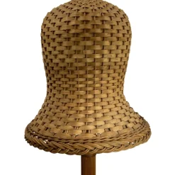 Pamono Mid-Century Scandinavian Rattan Wicker Mushroom Floor Lamp, 1960s