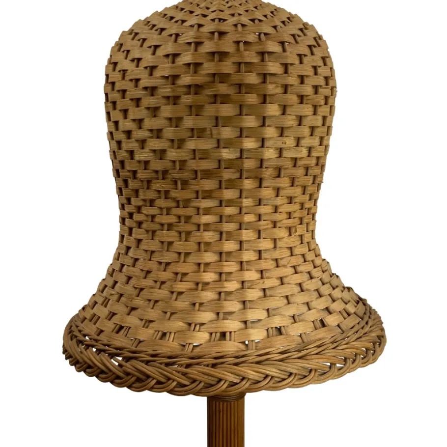 Pamono Mid-Century Scandinavian Rattan Wicker Mushroom Floor Lamp, 1960s