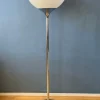 Pamono Mid-Century Space Age Floor Lamp with White Acrylic Shade from Guzzini