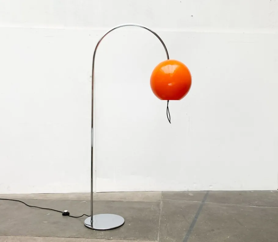 Best Pamono Mid-Century Space Age German Arc Floor Lamp from Wila, 1960s