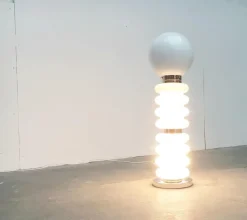 New Pamono Mid-Century Space Age Glass Floor Lamp by Carlo Nason for JBS, 1960s