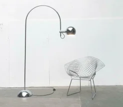 Pamono Mid-Century Space Age Metal Chrome Arc Floor Lamp from Cosack, 1960s