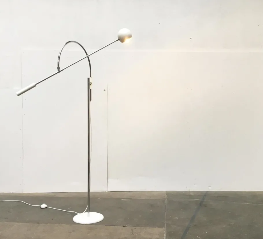 Best Pamono Mid-Century Space Age Model Orbiter Floor Lamp by Robert Sonneman for Luci Italia, 1960s