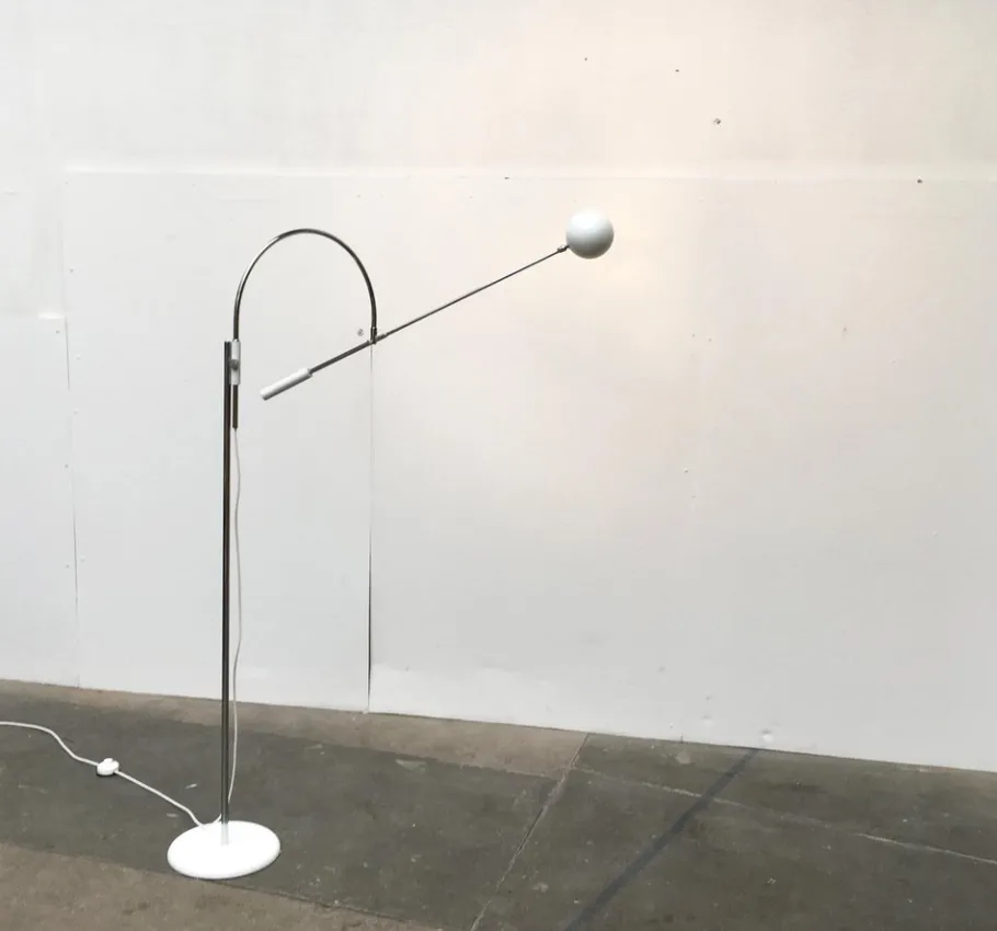 Best Pamono Mid-Century Space Age Model Orbiter Floor Lamp by Robert Sonneman for Luci Italia, 1960s