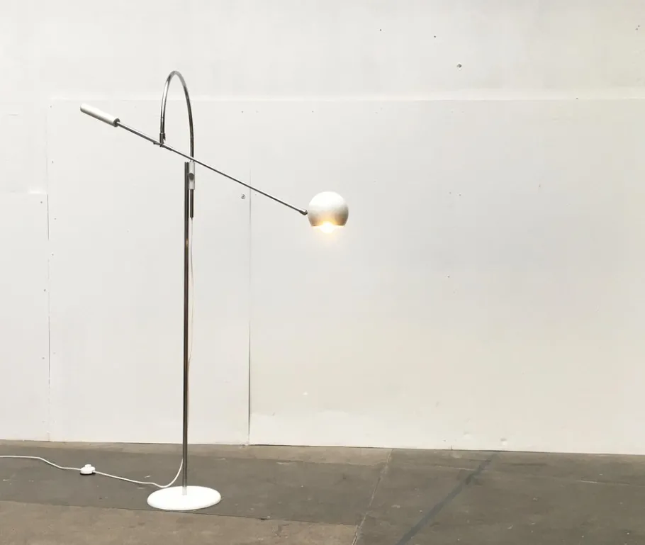 Best Pamono Mid-Century Space Age Model Orbiter Floor Lamp by Robert Sonneman for Luci Italia, 1960s