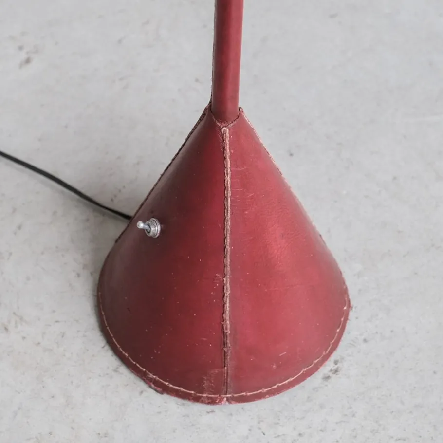 Sale Pamono Mid-Century Spanish Leather Floor Lamp by Valenti, 1970s