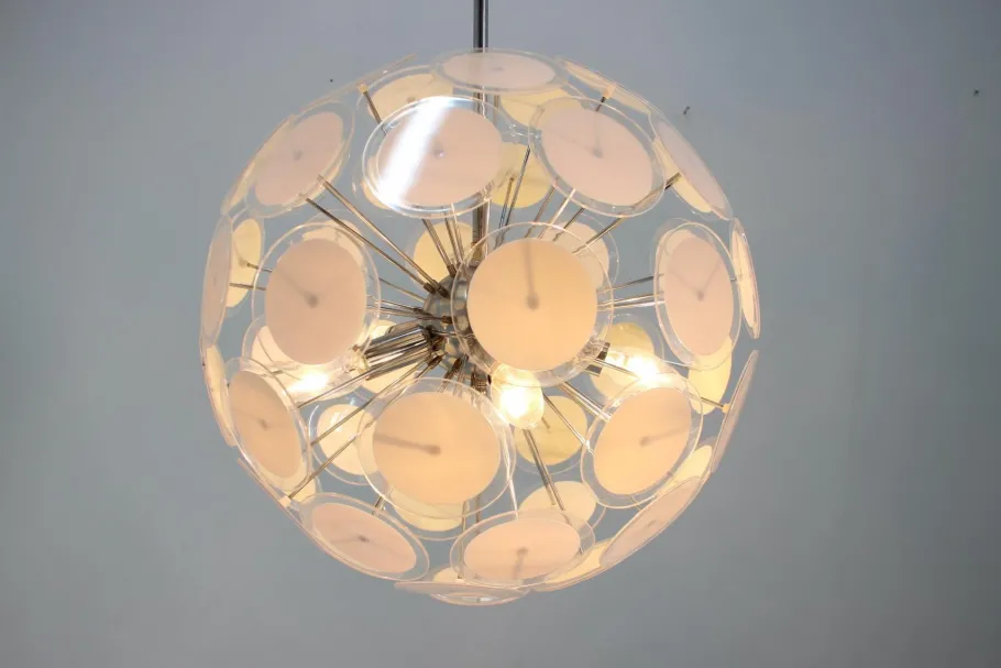 Best Pamono Mid-Century Sputnik Atomic Chandelier, Italy, 1970s