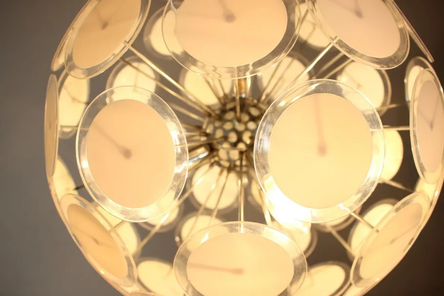 Best Pamono Mid-Century Sputnik Atomic Chandelier, Italy, 1970s