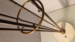 Discount Pamono Mid-Century Style Alberello Floor Lamp in Iron and Brass with Circular Base in Marble from Stilnovo, 1980s