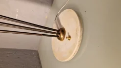 Discount Pamono Mid-Century Style Alberello Floor Lamp in Iron and Brass with Circular Base in Marble from Stilnovo, 1980s