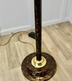 New Pamono Mid-Century Style Tortoise Shell Standard Floor Lamp, 1970s