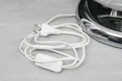 Online Pamono Mid-Century Swirl Murano Table Ball Lamp with Chrome Base, 1970s