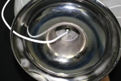 Online Pamono Mid-Century Swirl Murano Table Ball Lamp with Chrome Base, 1970s