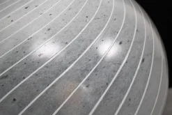 Online Pamono Mid-Century Swirl Murano Table Ball Lamp with Chrome Base, 1970s