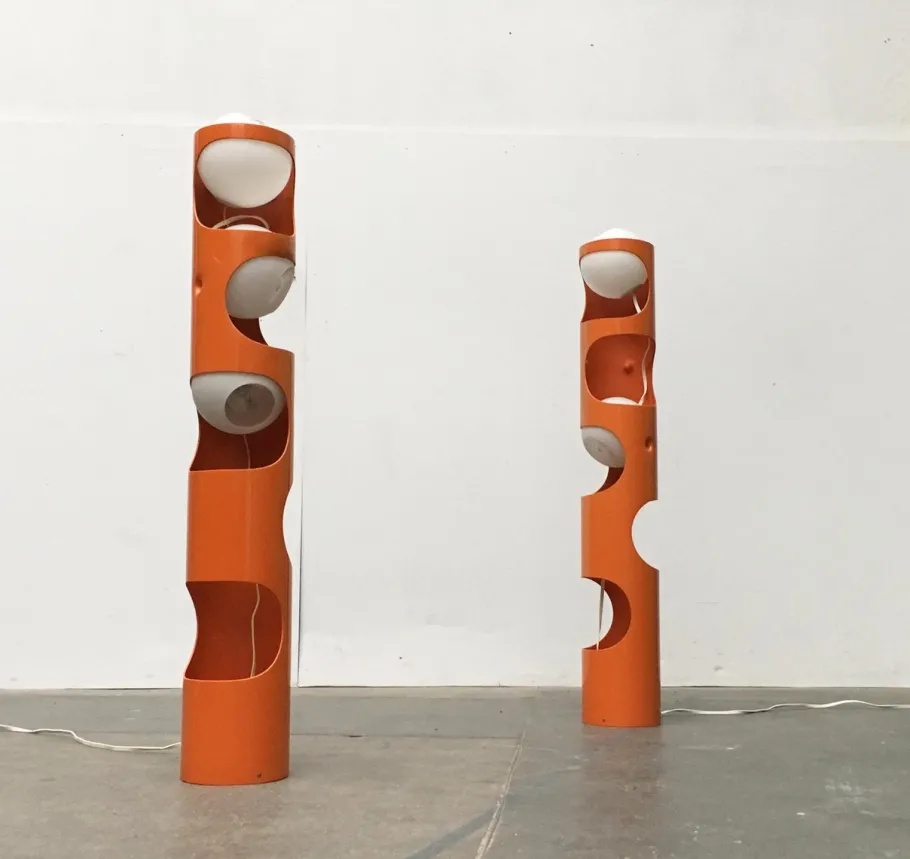 Best Pamono Mid-Century Swiss Space Age Guggerli L3 Floor Lamp by Rosemarie and Rico Baltensweiler for Baltensweiler, Set of 2