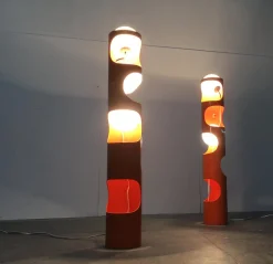 Best Pamono Mid-Century Swiss Space Age Guggerli L3 Floor Lamp by Rosemarie and Rico Baltensweiler for Baltensweiler, Set of 2