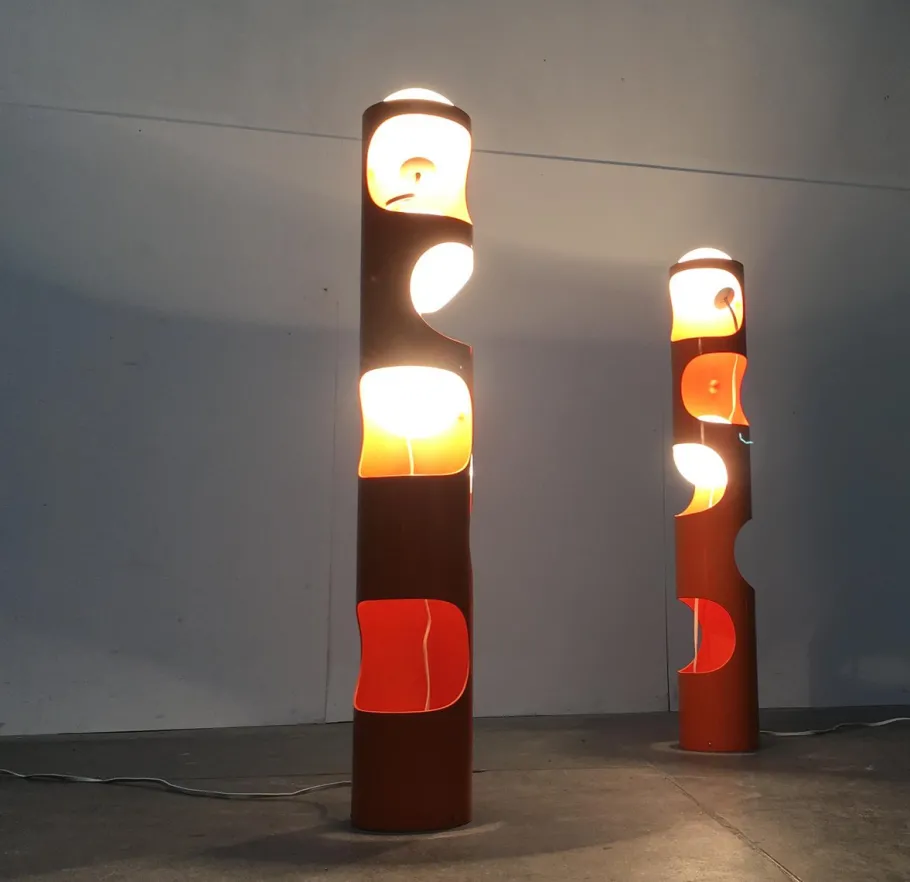 Best Pamono Mid-Century Swiss Space Age Guggerli L3 Floor Lamp by Rosemarie and Rico Baltensweiler for Baltensweiler, Set of 2