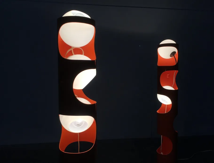 Best Pamono Mid-Century Swiss Space Age Guggerli L3 Floor Lamp by Rosemarie and Rico Baltensweiler for Baltensweiler, Set of 2