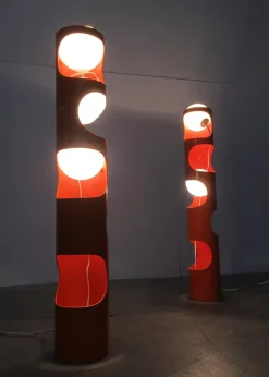 Best Pamono Mid-Century Swiss Space Age Guggerli L3 Floor Lamp by Rosemarie and Rico Baltensweiler for Baltensweiler, Set of 2