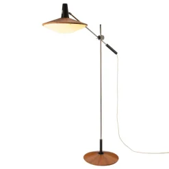 New Pamono Mid-Century Teak Floor Lamp by Georges Frydman for Temde, 1960s