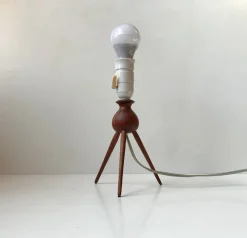 Best Pamono Mid-Century Teak Tripod Table Lamp by Severin Hansen for Haslev Møbelsnedkeri, 1960s