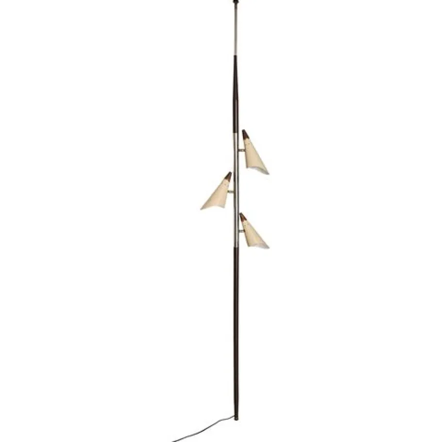 Best Pamono Mid-Century Tension Pole Lamp with Three Shades attrited to Stilnovo, Italy, 1960s