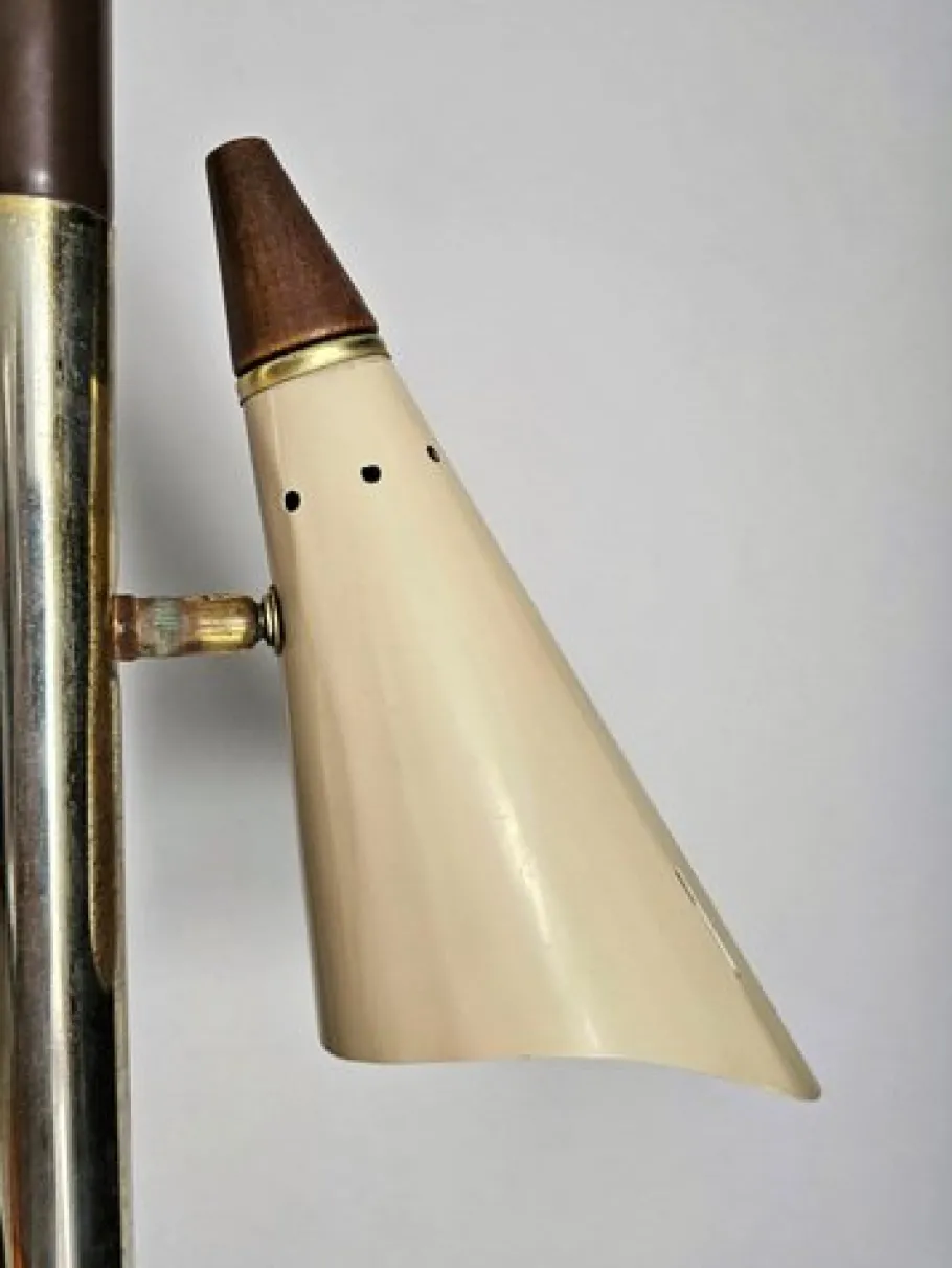 Best Pamono Mid-Century Tension Pole Lamp with Three Shades attrited to Stilnovo, Italy, 1960s