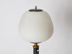 Best Pamono Mid-Century Tripod Floor Lamp in Brass, Metal, Opaline Glass from Stilnovo, Italy, 1950s