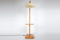 Online Pamono Mid-Century Wooden Floor Lamp from Krasna Jizba attributed to Jan Vanek, Czechoslovakia, 1950s