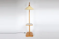 Online Pamono Mid-Century Wooden Floor Lamp from Krasna Jizba attributed to Jan Vanek, Czechoslovakia, 1950s