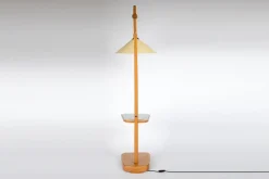 Online Pamono Mid-Century Wooden Floor Lamp from Krasna Jizba attributed to Jan Vanek, Czechoslovakia, 1950s