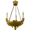 Clearance Pamono Mid-19th Century French Empire Giltwood Three-Light Chandelier
