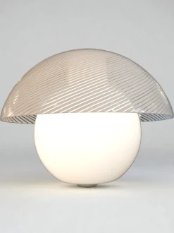 Clearance Pamono Milk Glass Table Lamp from VeArt, Italy, 1970s