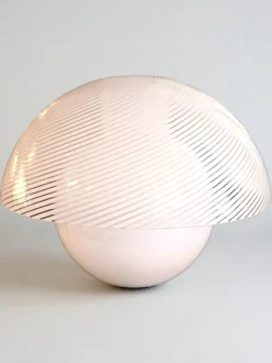 Clearance Pamono Milk Glass Table Lamp from VeArt, Italy, 1970s