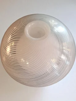 Clearance Pamono Milk Glass Table Lamp from VeArt, Italy, 1970s