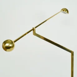 New Pamono Minimal Brass Counter Balance Floor Lamp from Sölken Leuchten, 1970s