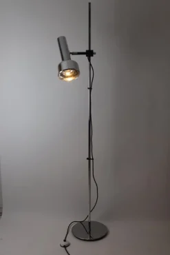Discount Pamono Minimalist Chrome Floor Lamp from Staff, 1970s