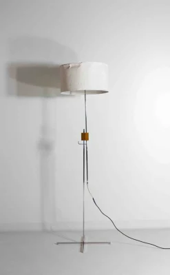 New Pamono Minimalist Floor Lamp attributed to Hans Eichenberger for Keller Metalbau, Germany, 1960