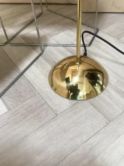 Hot Pamono Minimalistic Brass Floor Lamp from Temde, 1980s