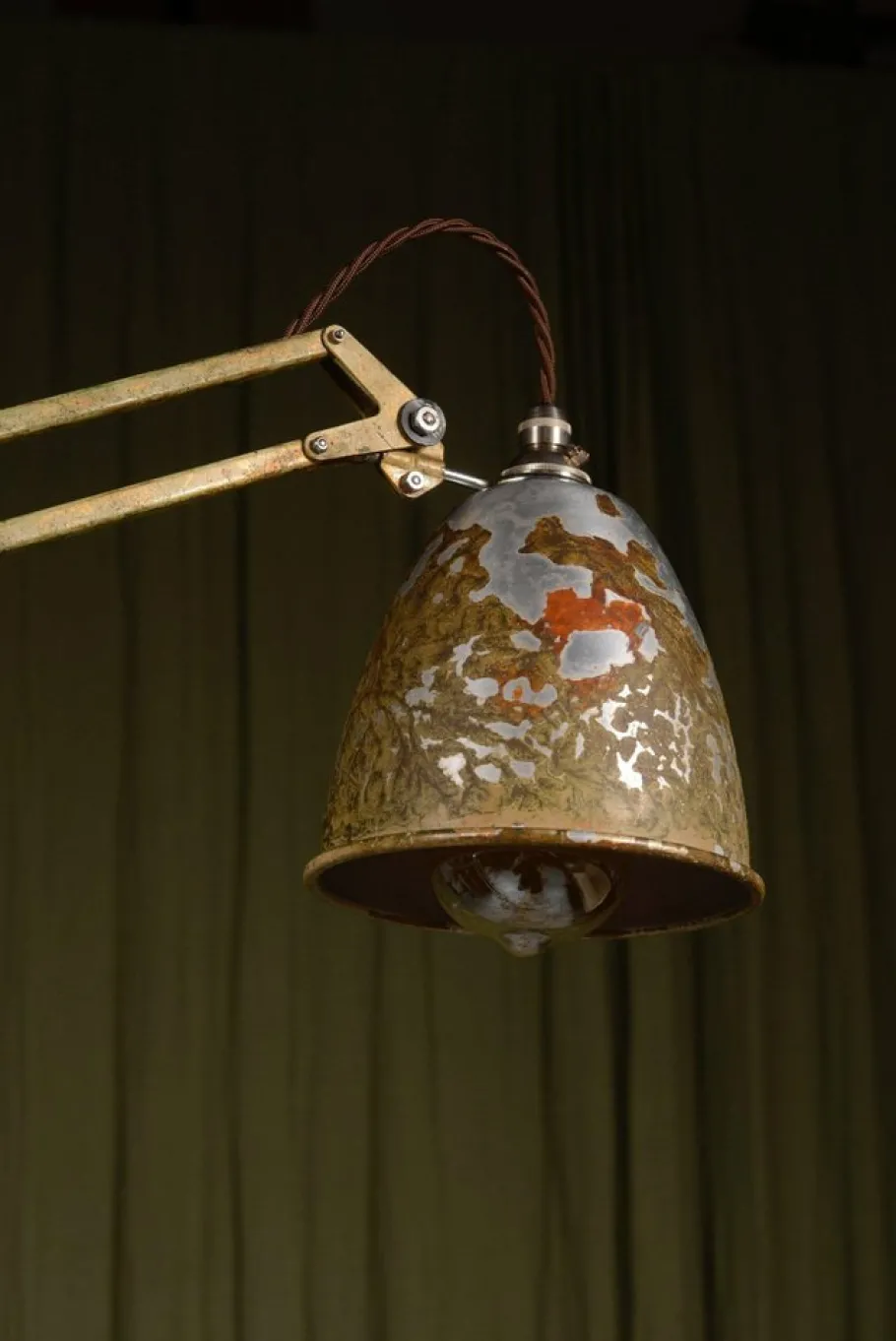 Online Pamono Model 1209 Anglepoise Trolley Floor Lamp in Original Scumble Paint by Herbert Terry, 1935