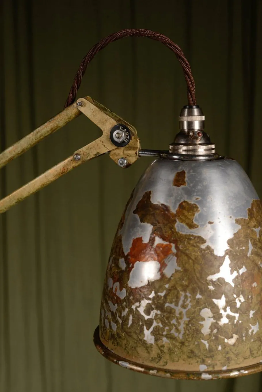 Online Pamono Model 1209 Anglepoise Trolley Floor Lamp in Original Scumble Paint by Herbert Terry, 1935